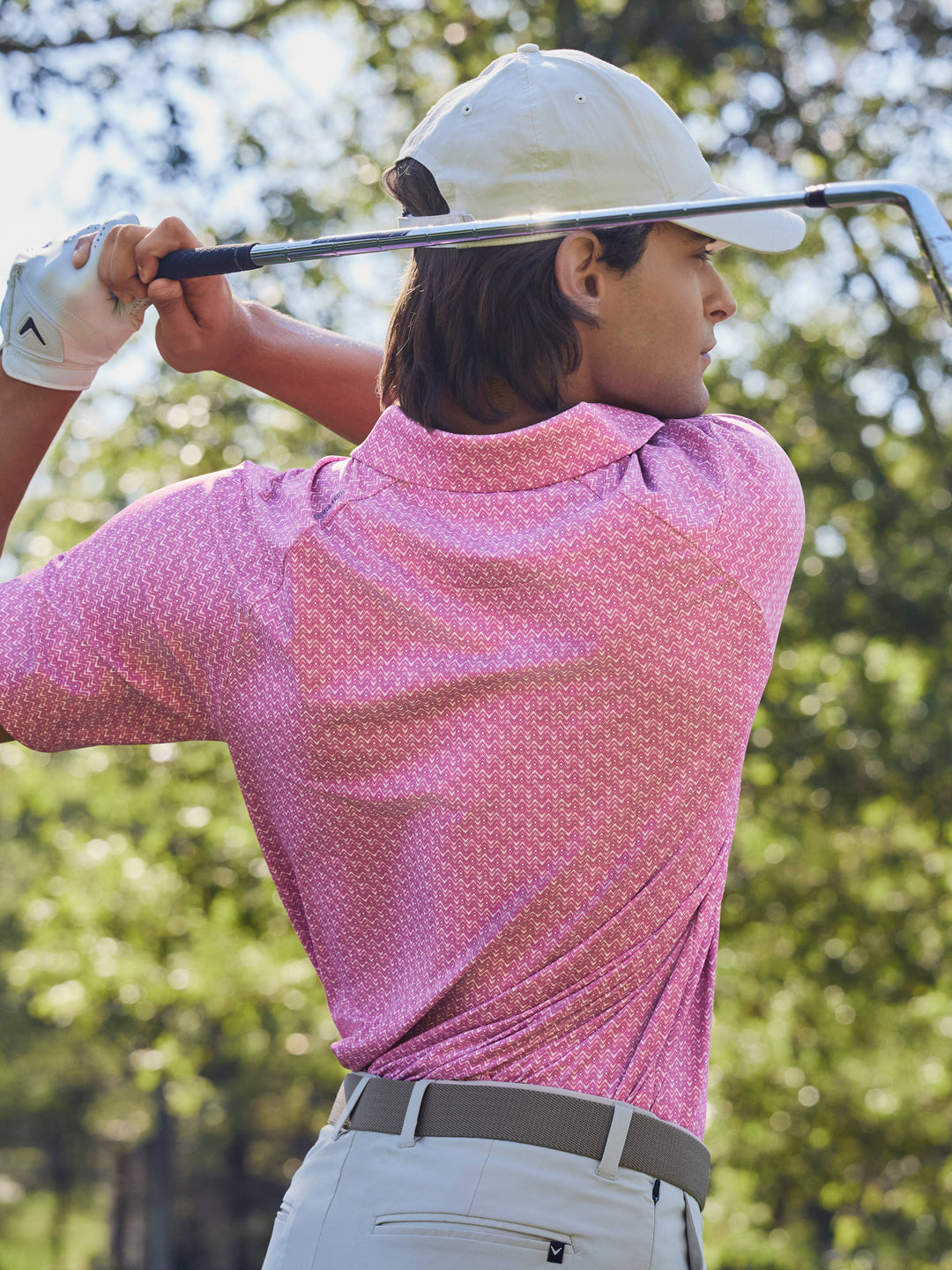Mens Timeless Chev Print Polo-Polos-Callaway