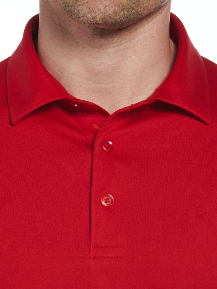 Men's Solid Polo Shirt (Tango Red) 