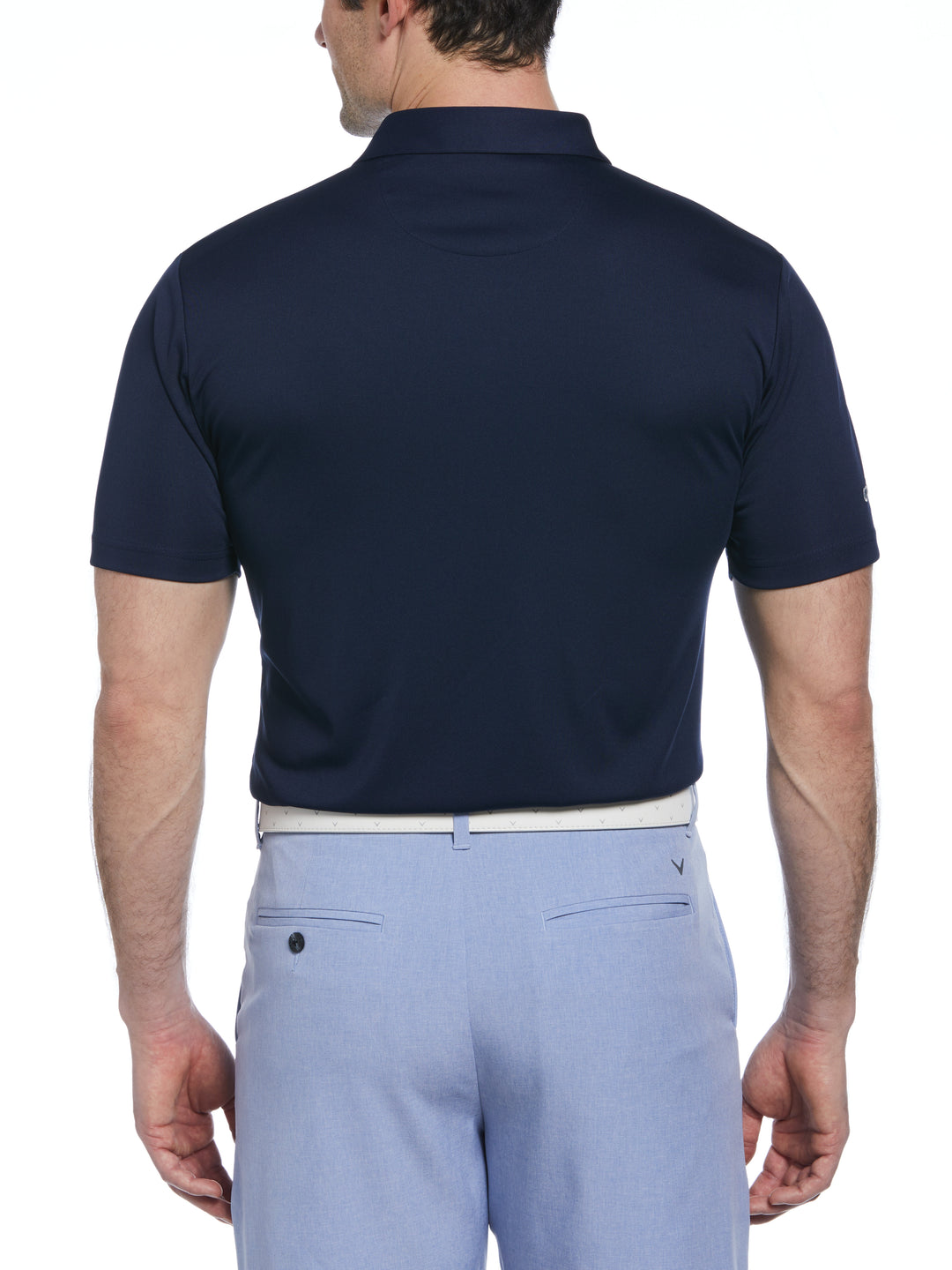 Men's Solid Polo Shirt (Peacoat) 