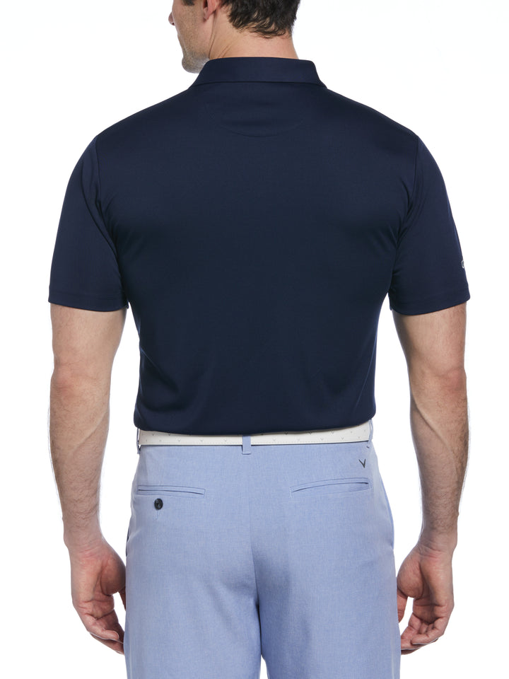 Men's Solid Polo Shirt (Peacoat) 