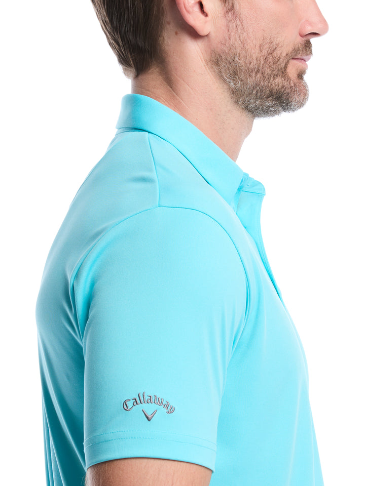 Men's Solid Polo Shirt (Blue Curacao) 