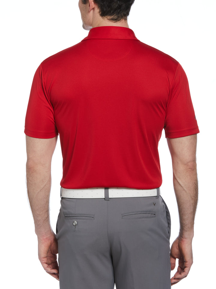 Men's Solid Polo Shirt (Tango Red) 