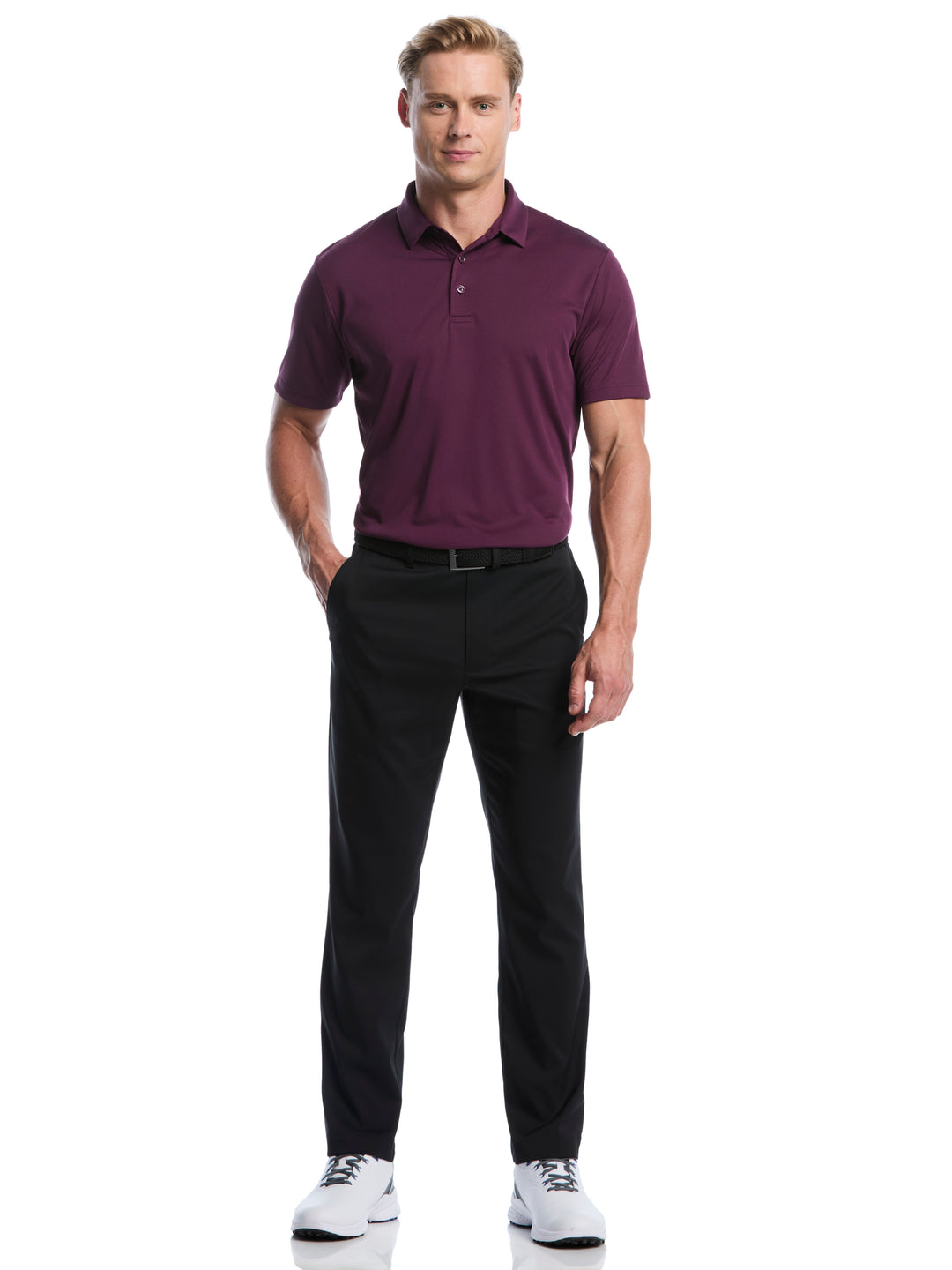 Men's Solid Polo Shirt (Italian Plum) 