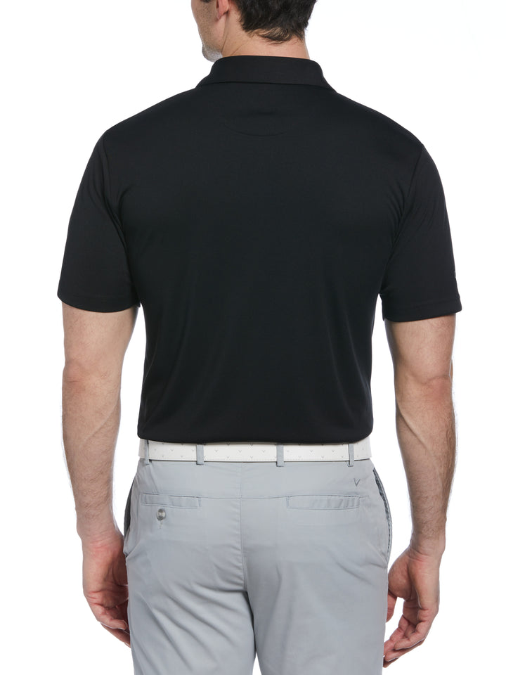 Men's Solid Polo Shirt (Caviar) 