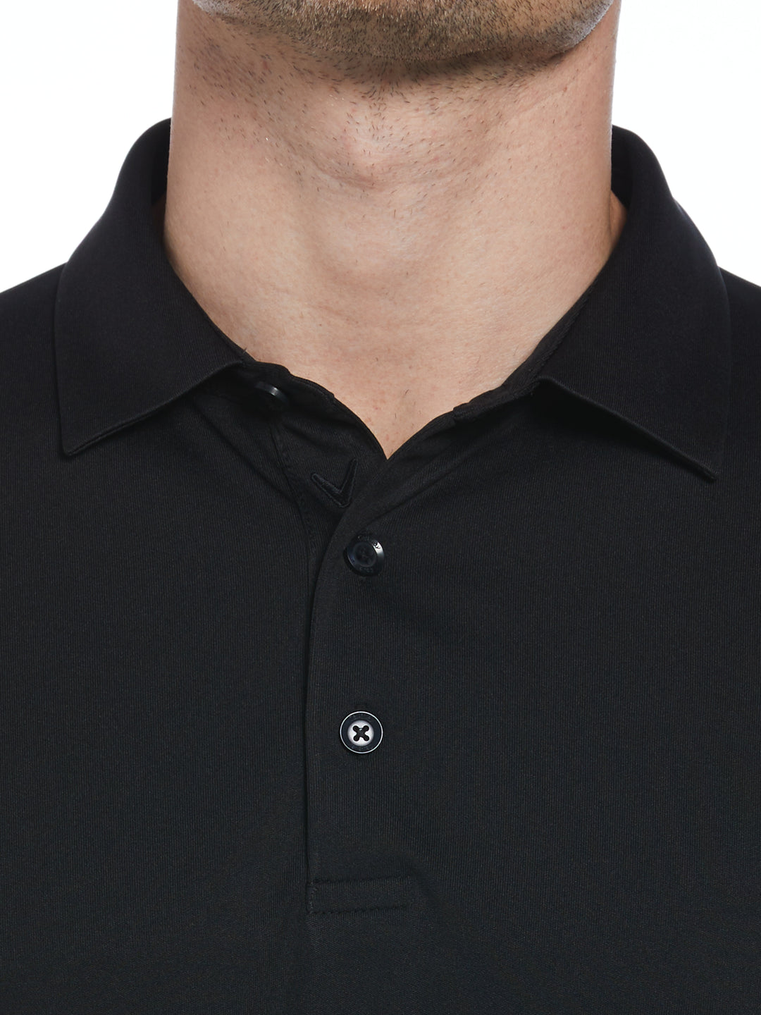 Men's Solid Polo Shirt (Caviar) 