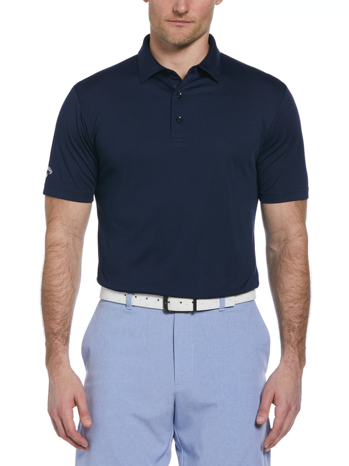 Men's Solid Polo Shirt (Peacoat) 