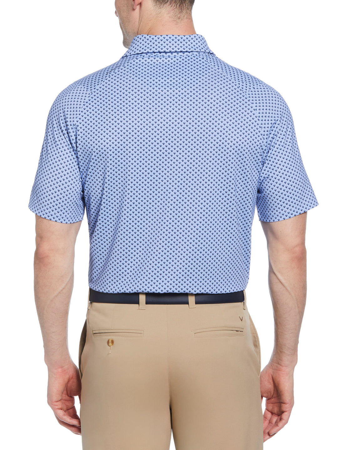 Mens Trademark Chevron Print Polo (Spring Lavender) 