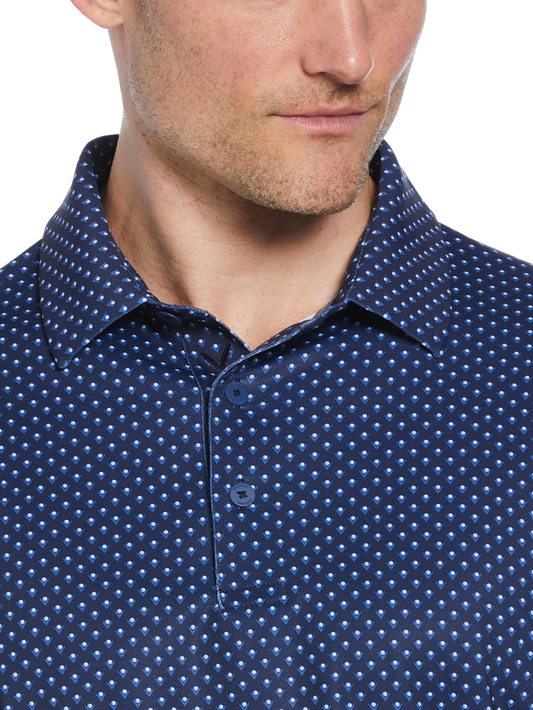 Mens Trademark Chevron Print Polo (Peacoat) 