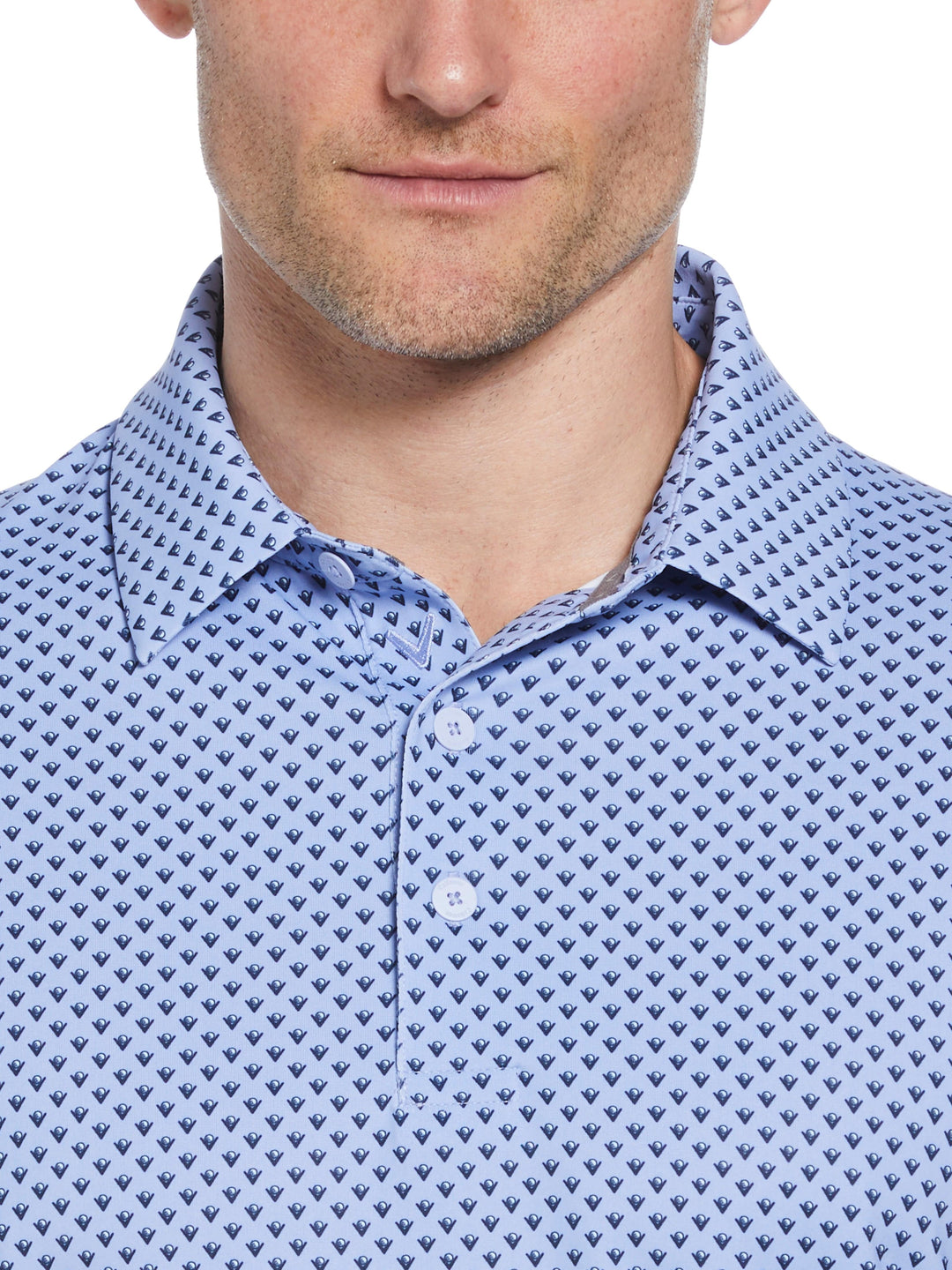 Mens Trademark Chevron Print Polo (Spring Lavender) 