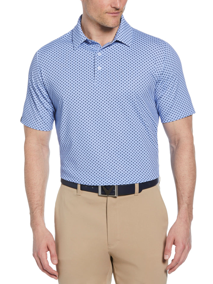 Mens Trademark Chevron Print Polo (Spring Lavender) 