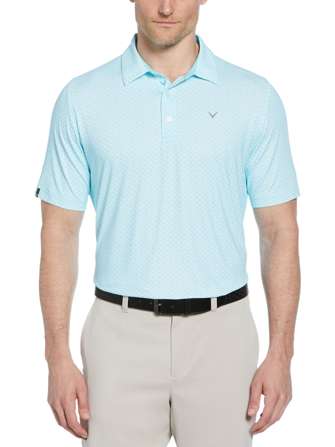 Trademark Print Golf Polo (Blue Radiance) 