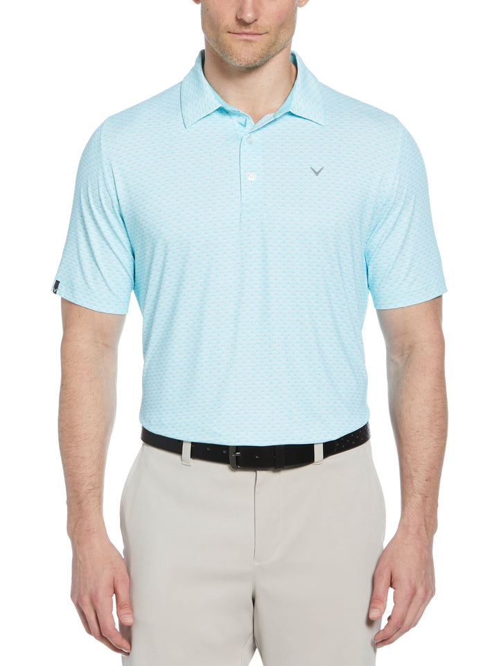 Trademark Print Golf Polo (Blue Radiance) 