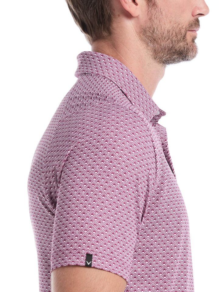Trademark Print Golf Polo (Grape Wine) 