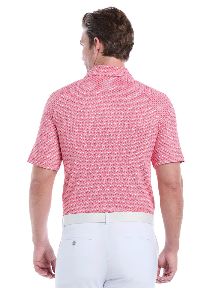 Trademark Print Golf Polo (Lychee) 