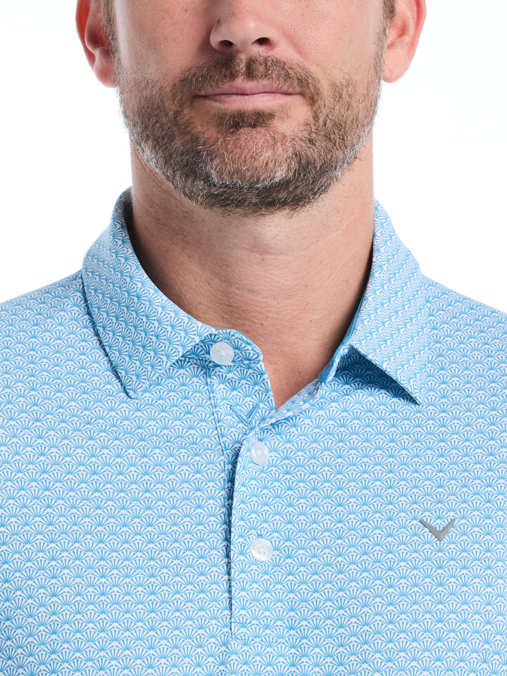 Trademark Print Golf Polo (Cendre Blue) 