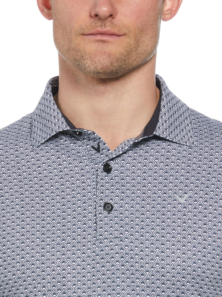 Trademark Print Golf Polo (Caviar) 