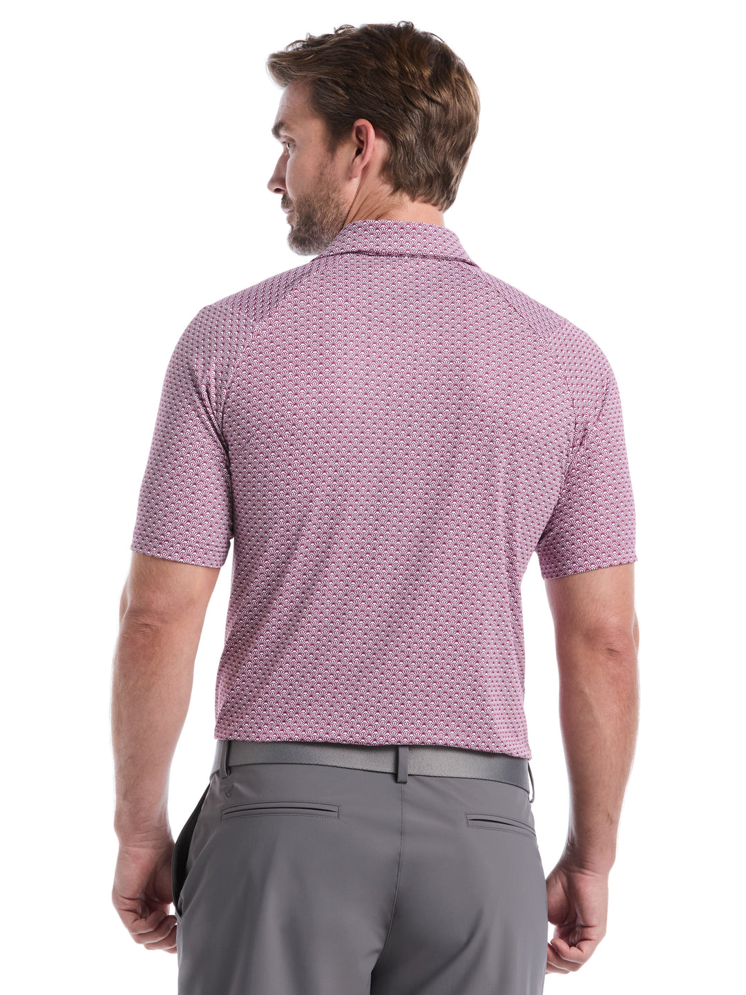 Trademark Print Golf Polo (Grape Wine) 