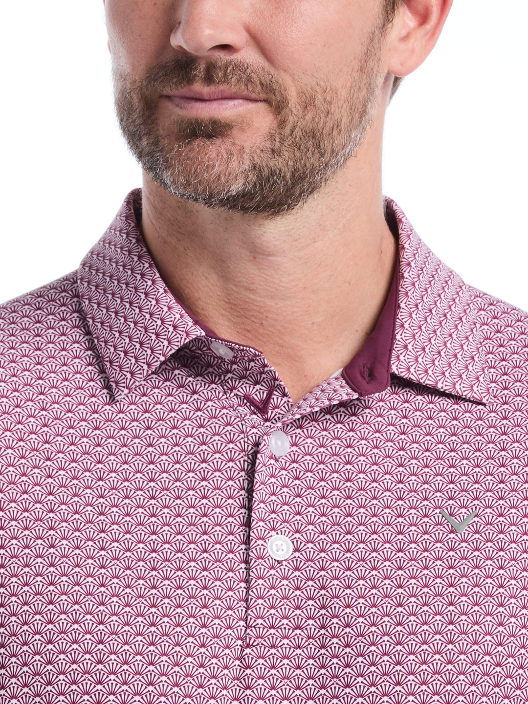 Trademark Print Golf Polo (Grape Wine) 