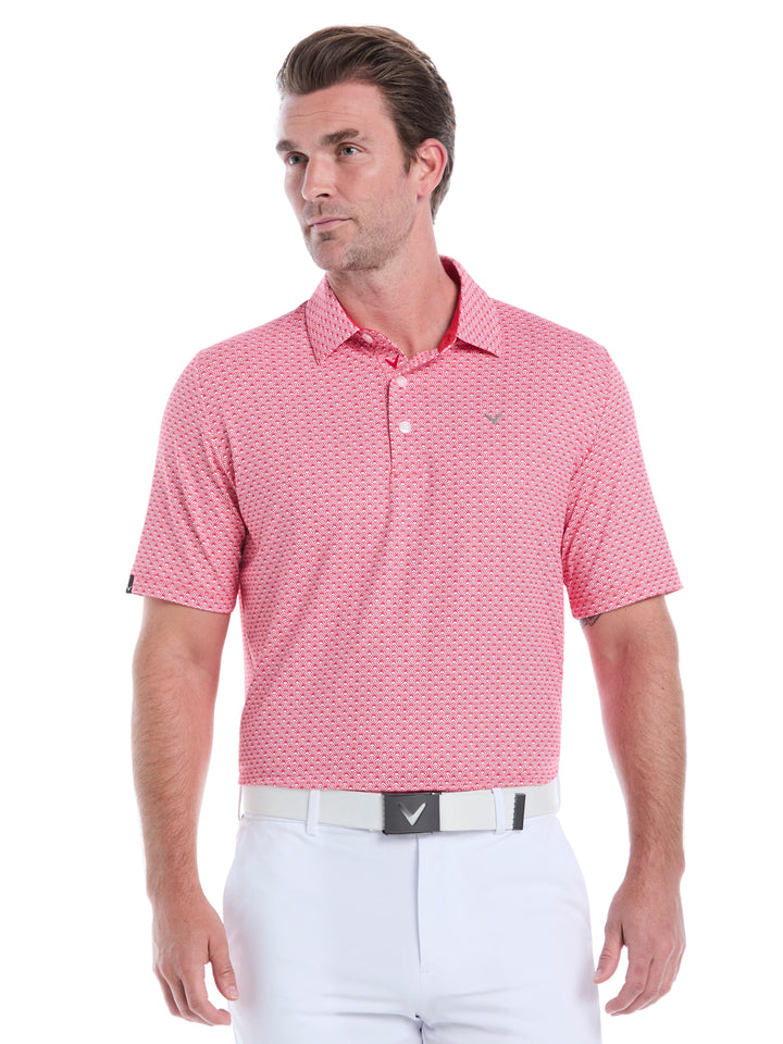 Trademark Print Golf Polo (Lychee) 