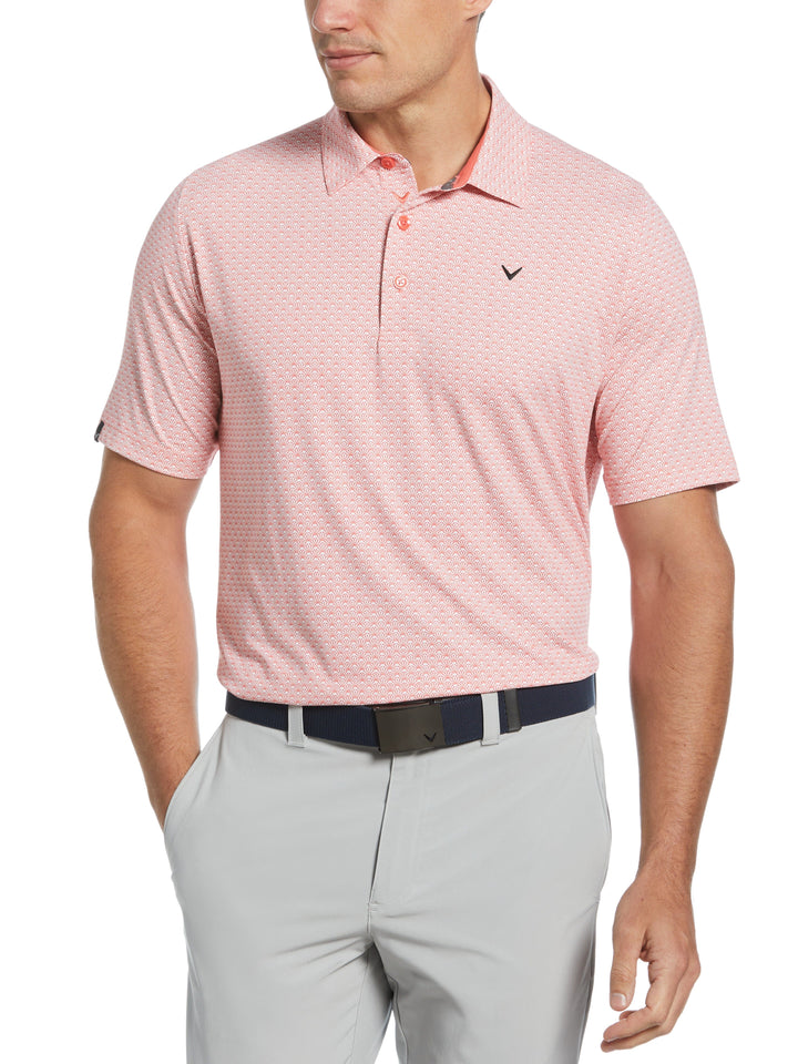 Trademark Print Golf Polo (Spiced Coral) 