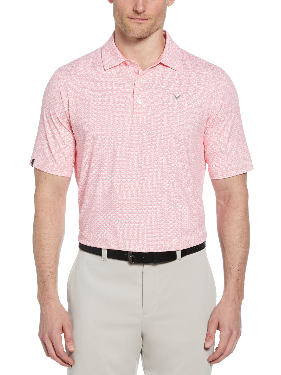 Trademark Print Golf Polo (Strawberry Pink) 