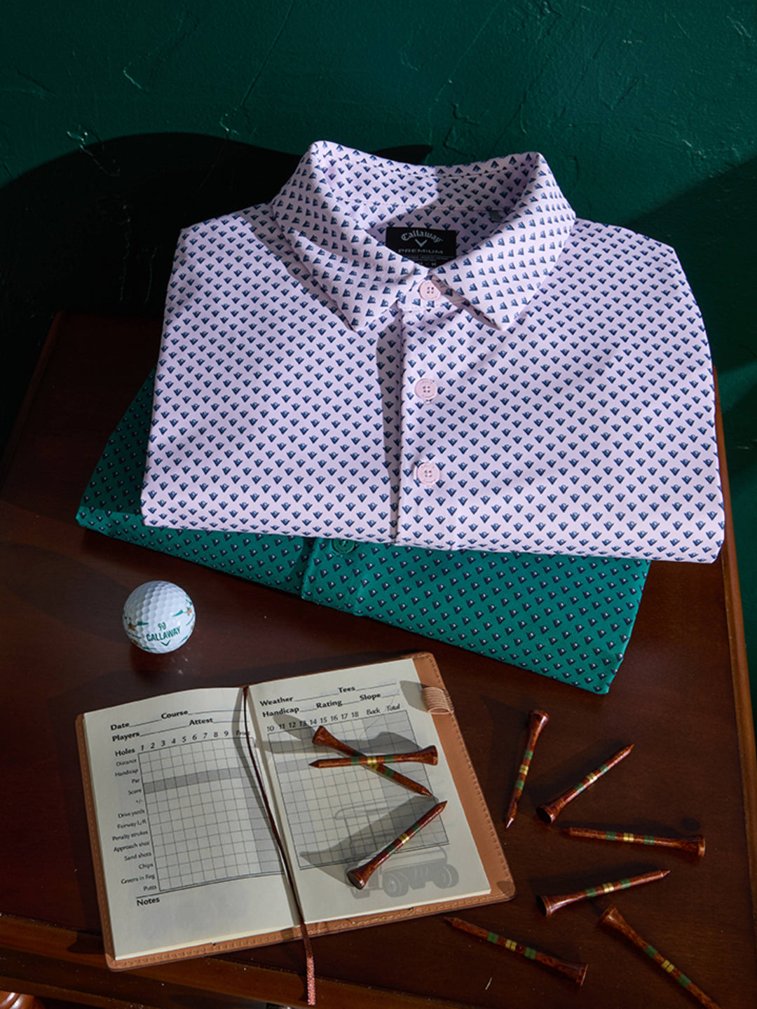 Mens Trademark Golf Printed Polo-Polos-Callaway