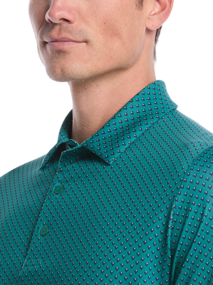 Men's Trademark Printed Golf Polo (Galapagos Green) 
