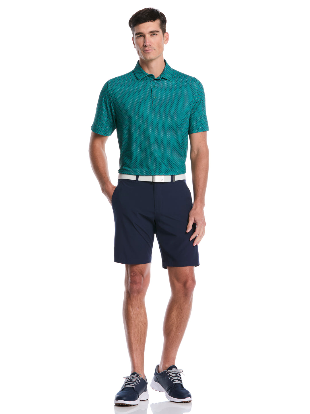 Men's Trademark Printed Golf Polo (Galapagos Green) 