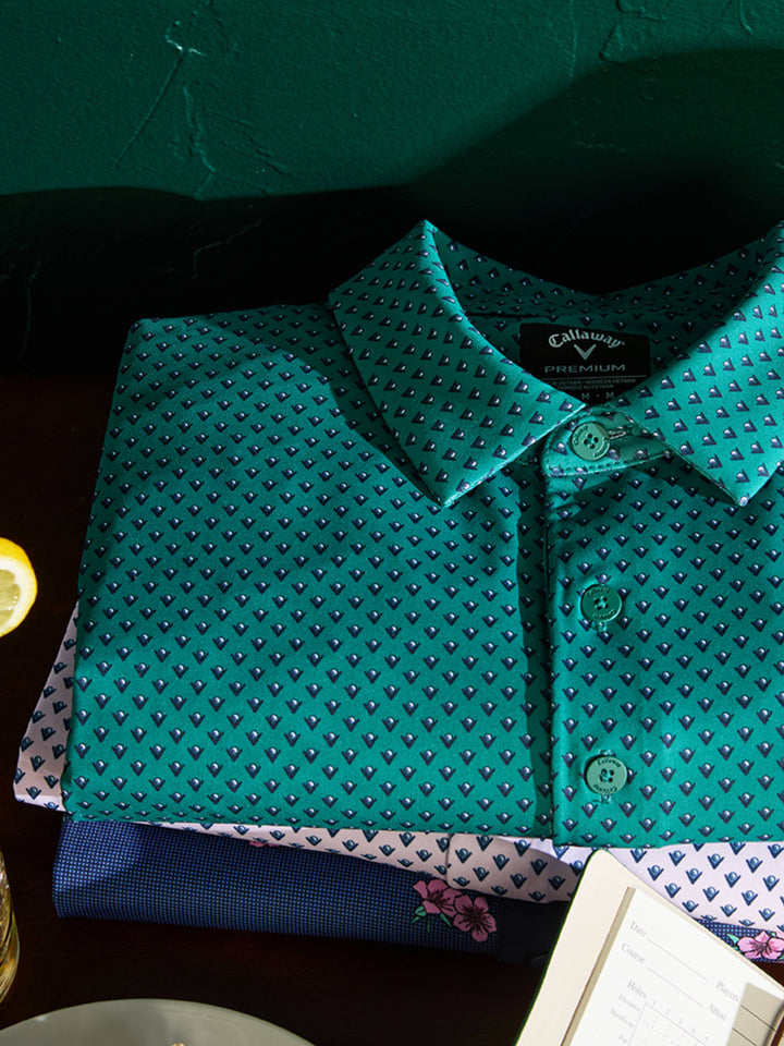 Mens Trademark Golf Printed Polo-Polos-Callaway