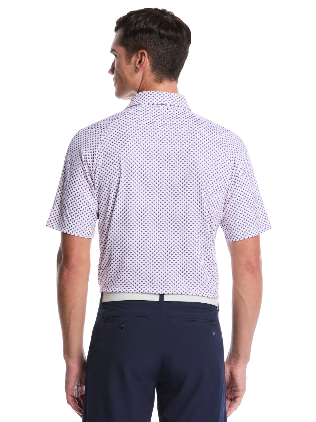 Men's Trademark Printed Golf Polo (Pink Tulle) 