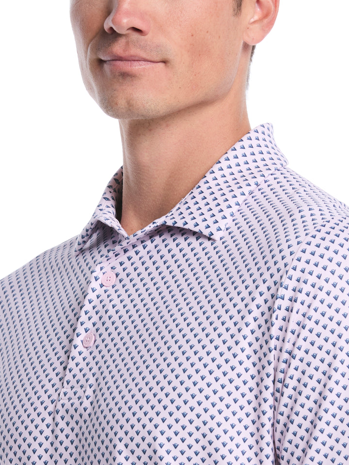 Men's Trademark Printed Golf Polo (Pink Tulle) 