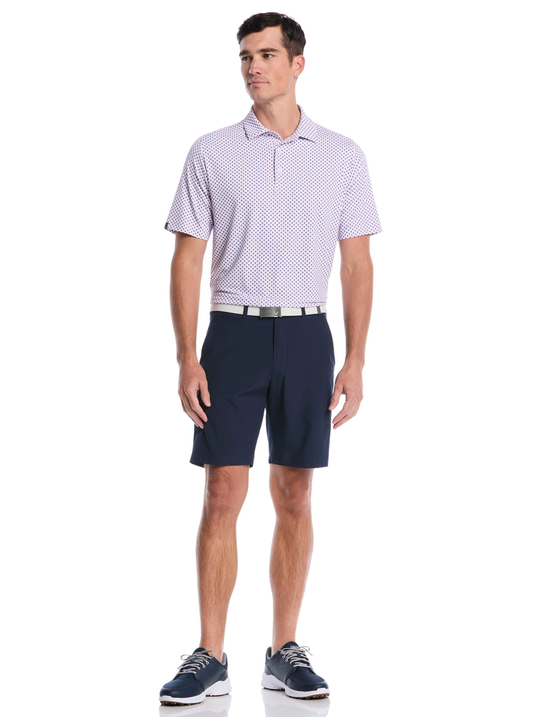 Men's Trademark Printed Golf Polo (Pink Tulle) 
