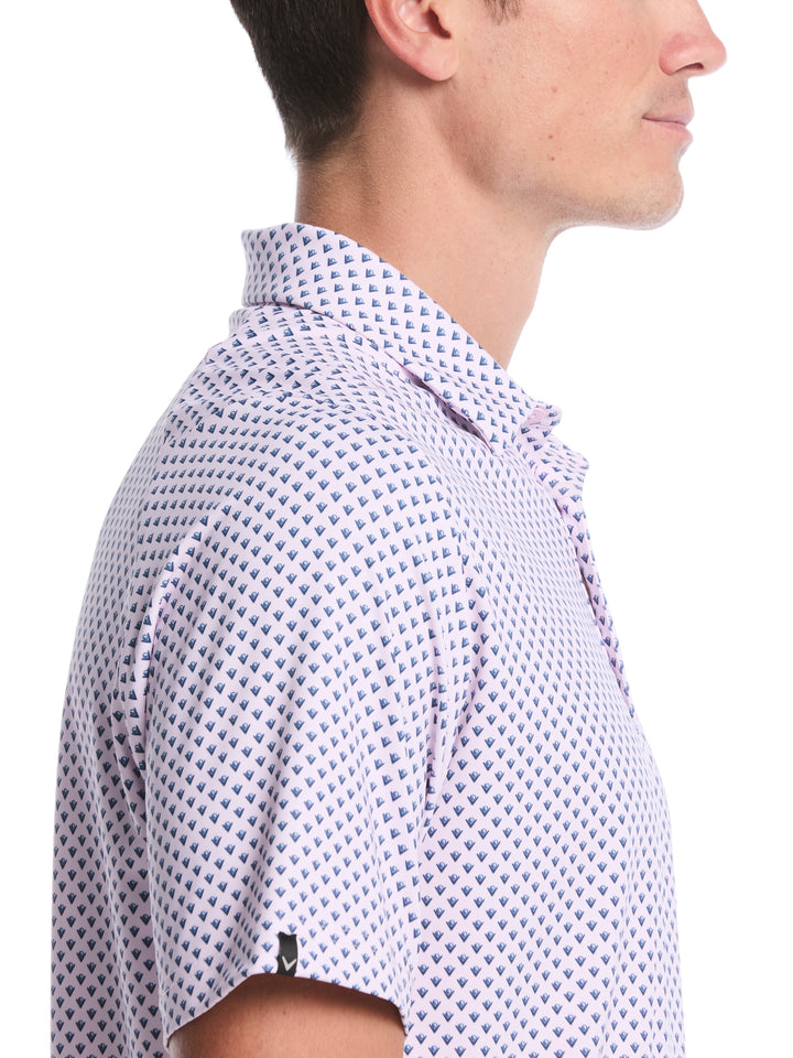 Men's Trademark Printed Golf Polo (Pink Tulle) 