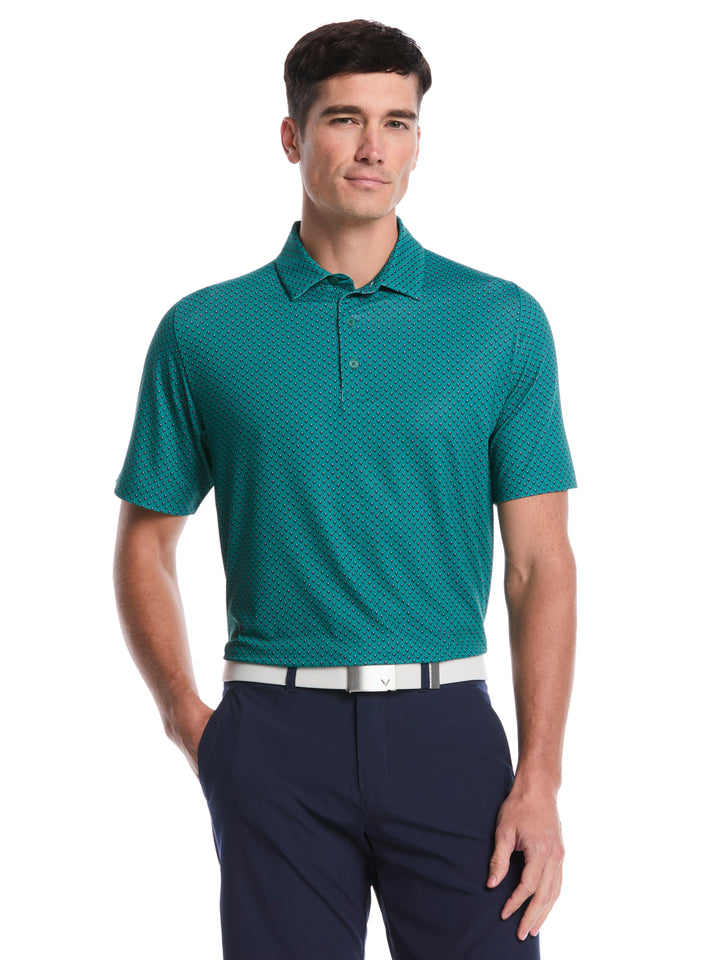 Men's Trademark Printed Golf Polo (Galapagos Green) 