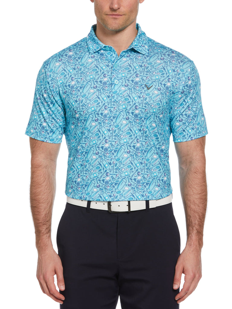 Mens Tropical Cocktail Print Short Sleeve Golf Polo – Callaway Apparel