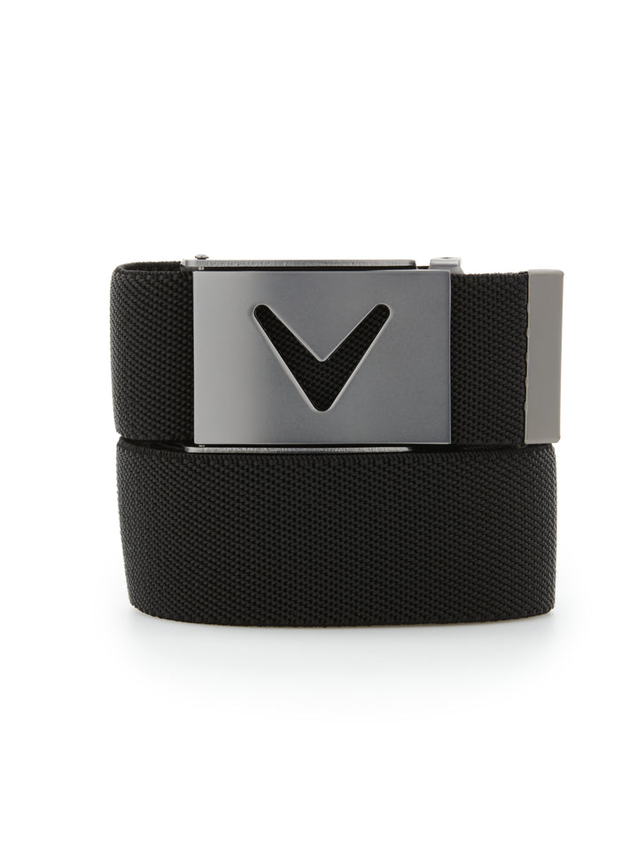 V-Logo Web Golf Belt (Caviar) 