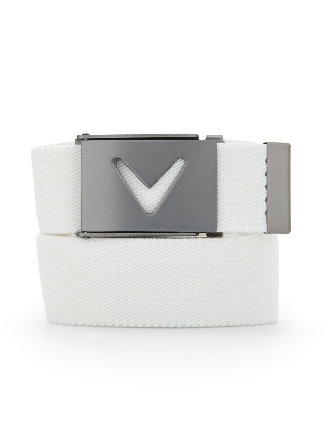 V-Logo Web Golf Belt (Bright White) 
