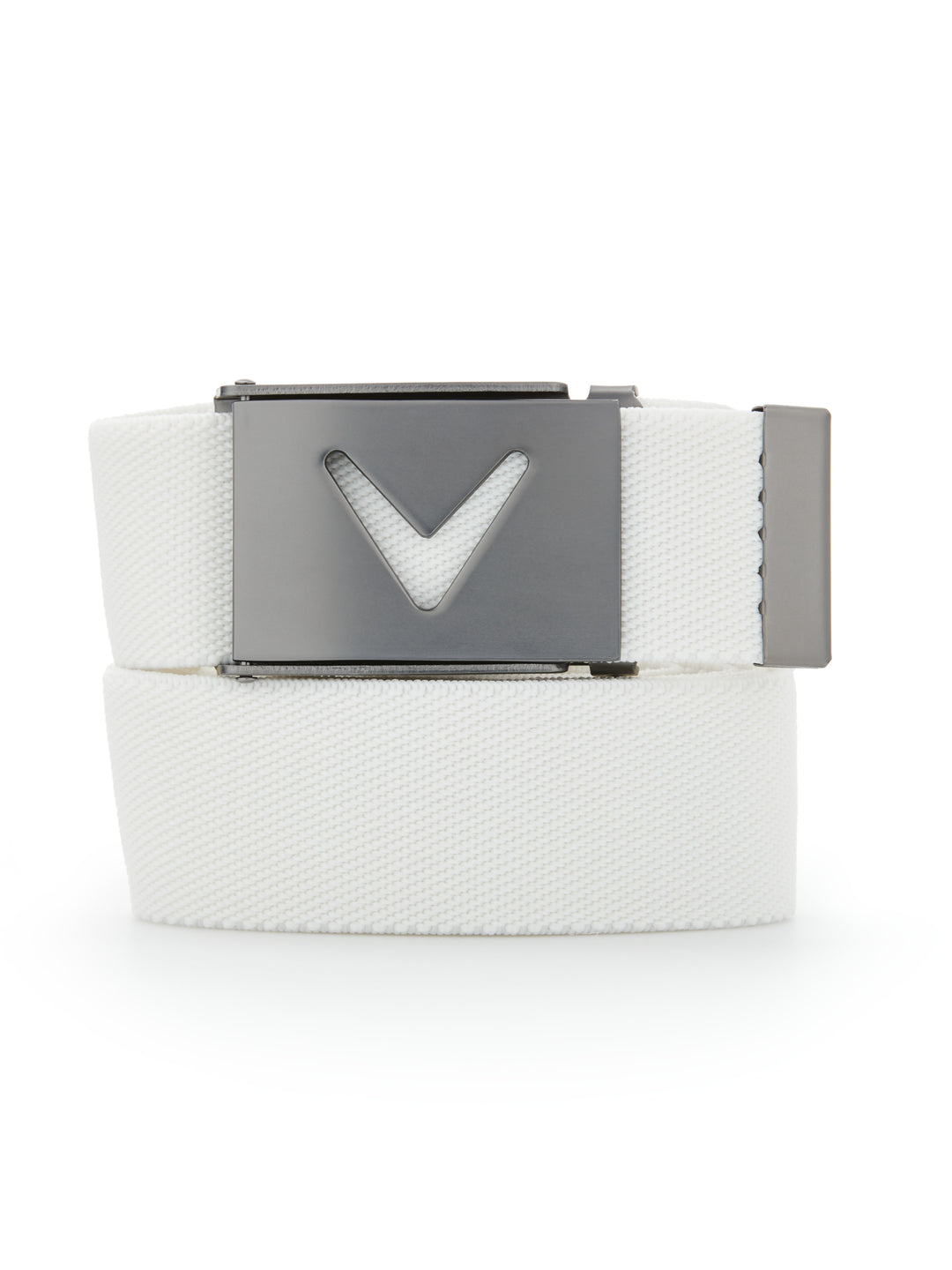 V-Logo Web Golf Belt (Bright White) 