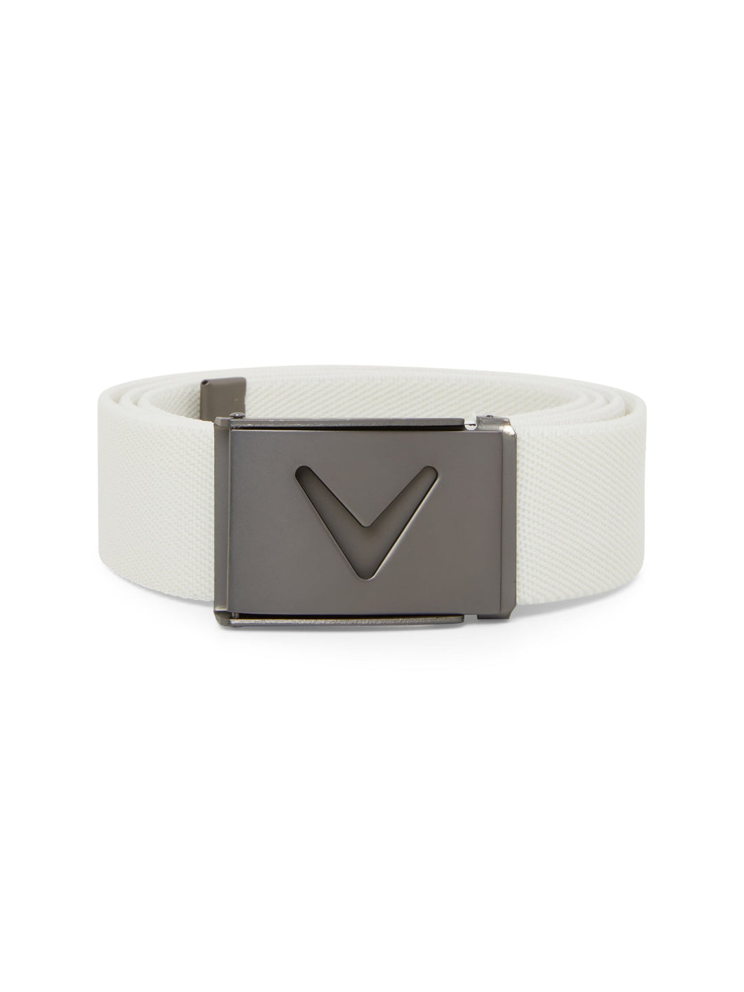V-Logo Web Golf Belt (Bright White) 