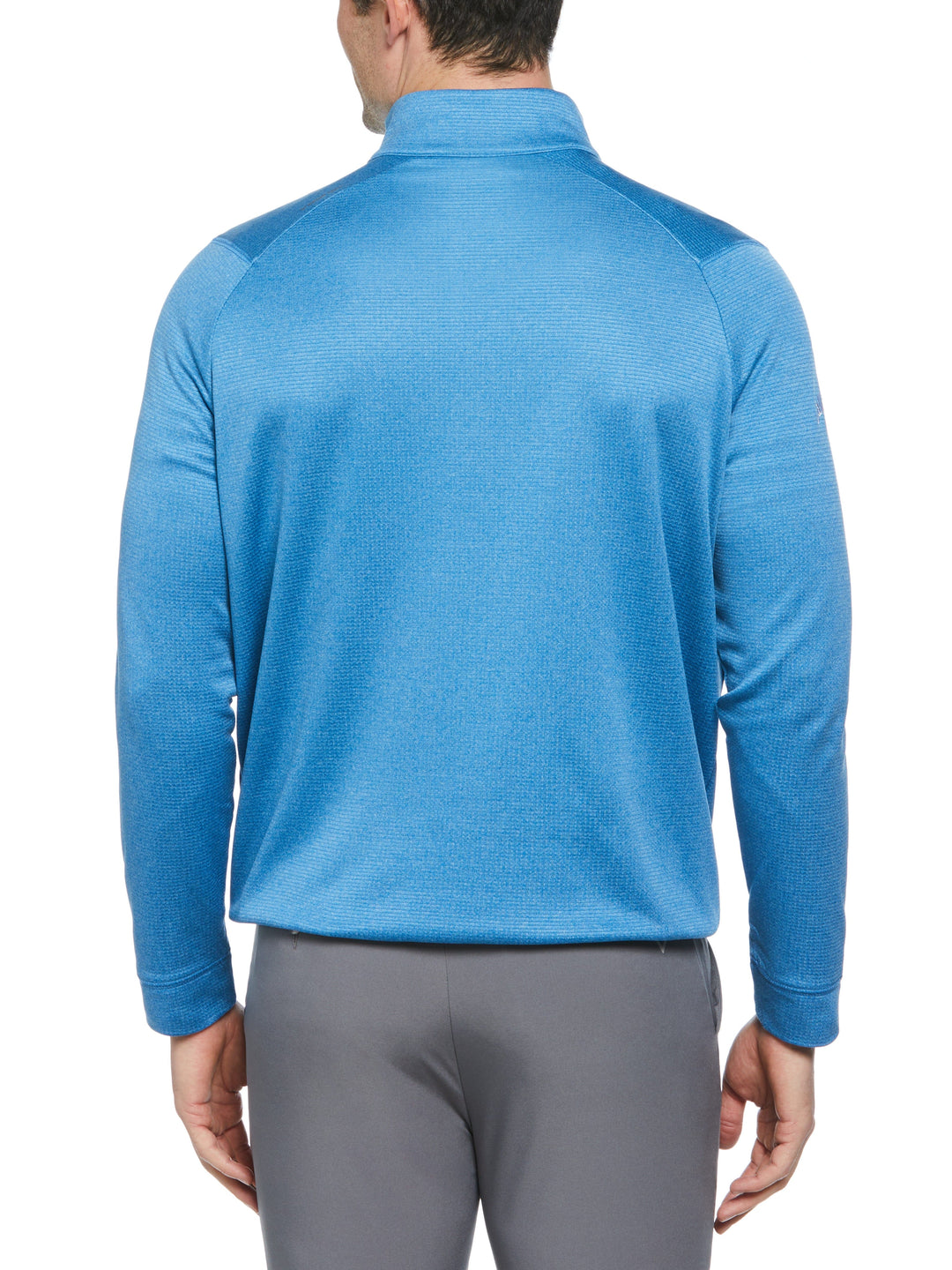 Waffle 1/4 Zip Golf Pullover (Vallarta Blue Htr) 