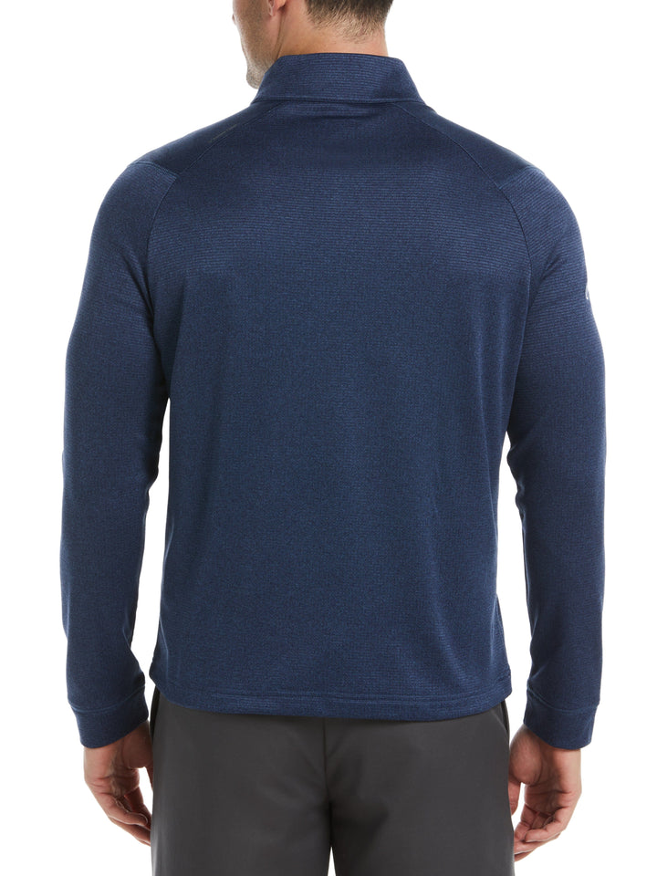 Waffle 1/4 Zip Golf Pullover (Dark Navy Htr) 