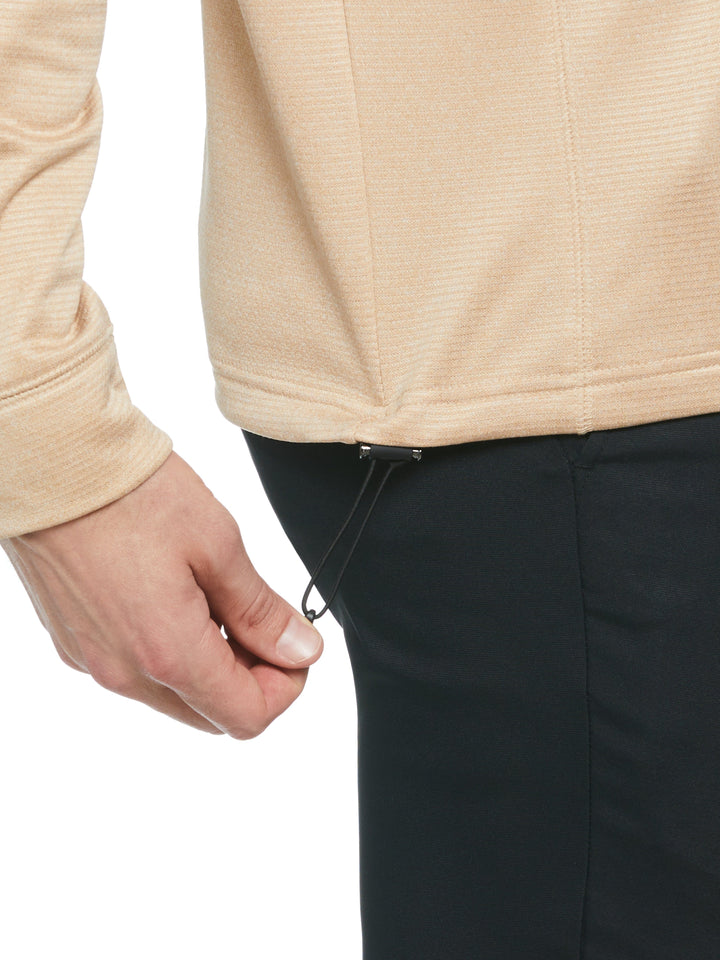 Waffle 1/4 Zip Golf Pullover (Irish Cream Htr) 