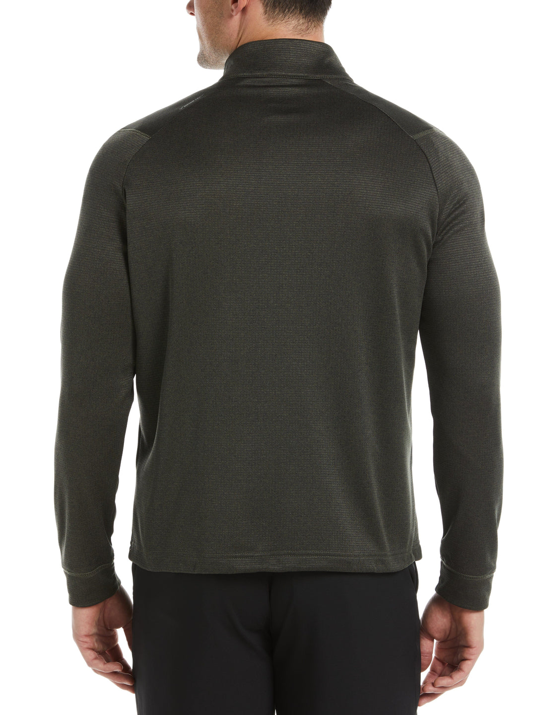 Waffle 1/4 Zip Golf Pullover (Dk Lichen Htr) 