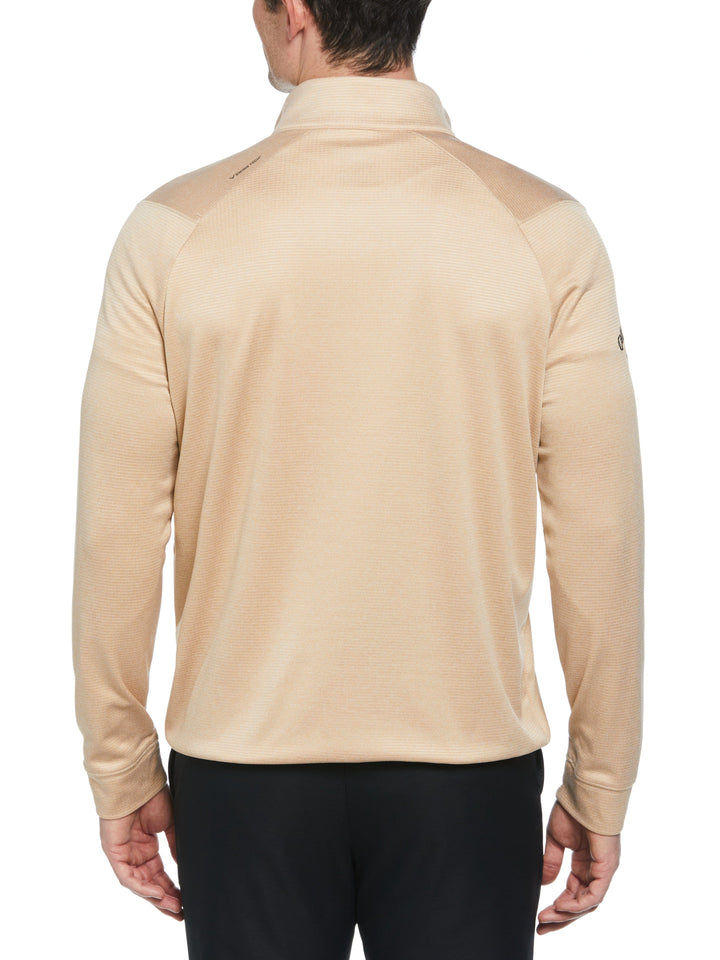 Waffle 1/4 Zip Golf Pullover (Irish Cream Htr) 