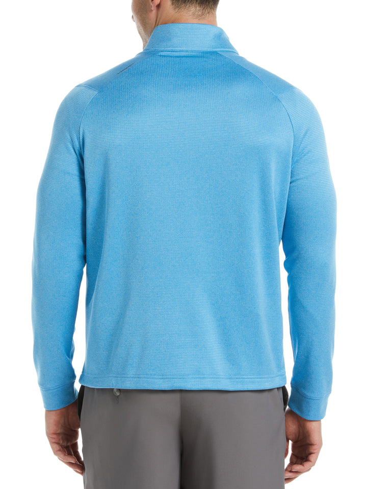 Waffle 1/4 Zip Golf Pullover (Malibu Heather) 