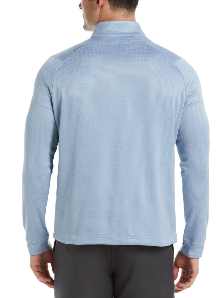 Waffle 1/4 Zip Golf Pullover (Lt Mountain Spring Htr) 