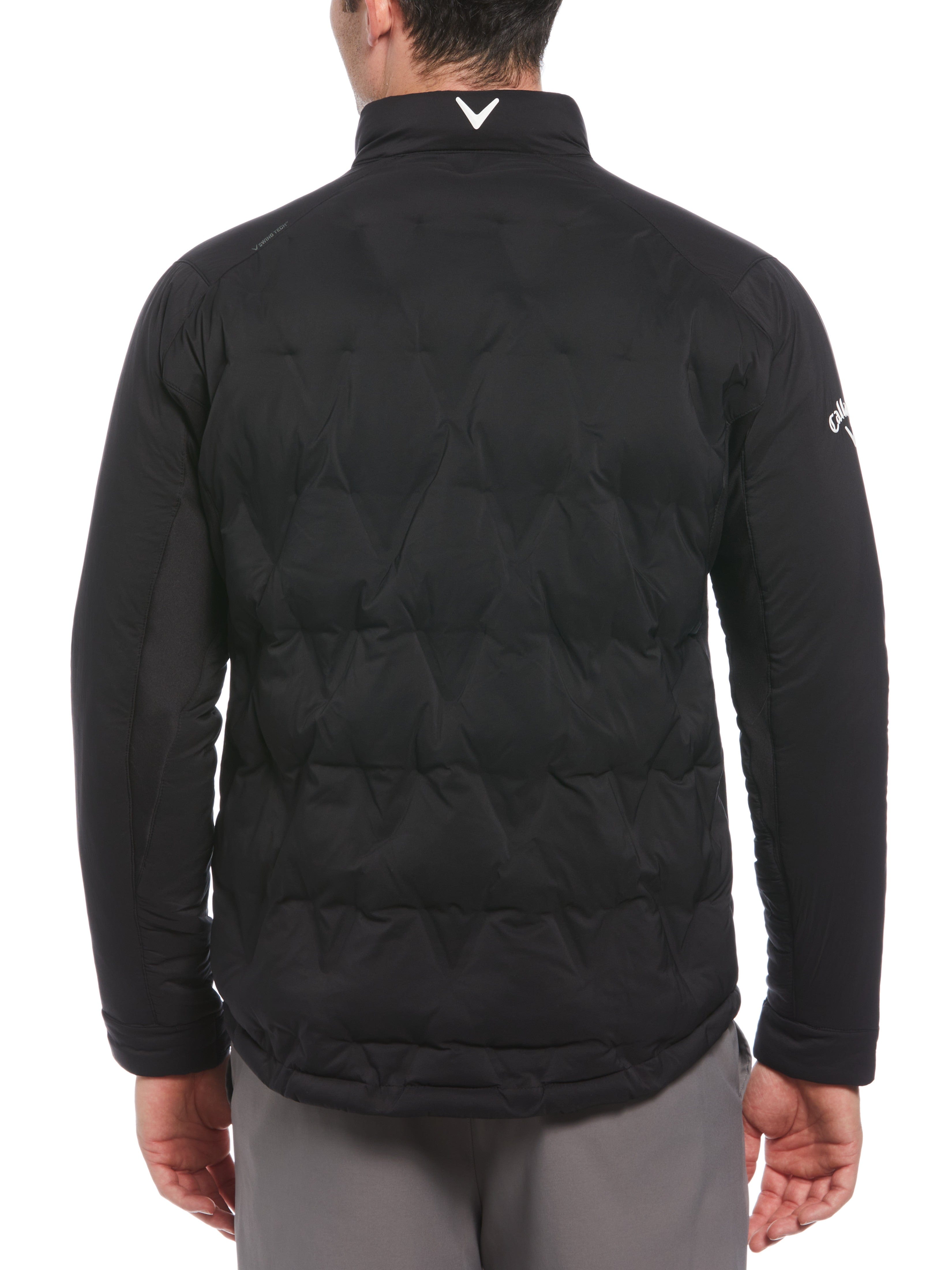 Mens Welded Chevron Print Full Zip Puffer Golf Jacket Callaway Apparel