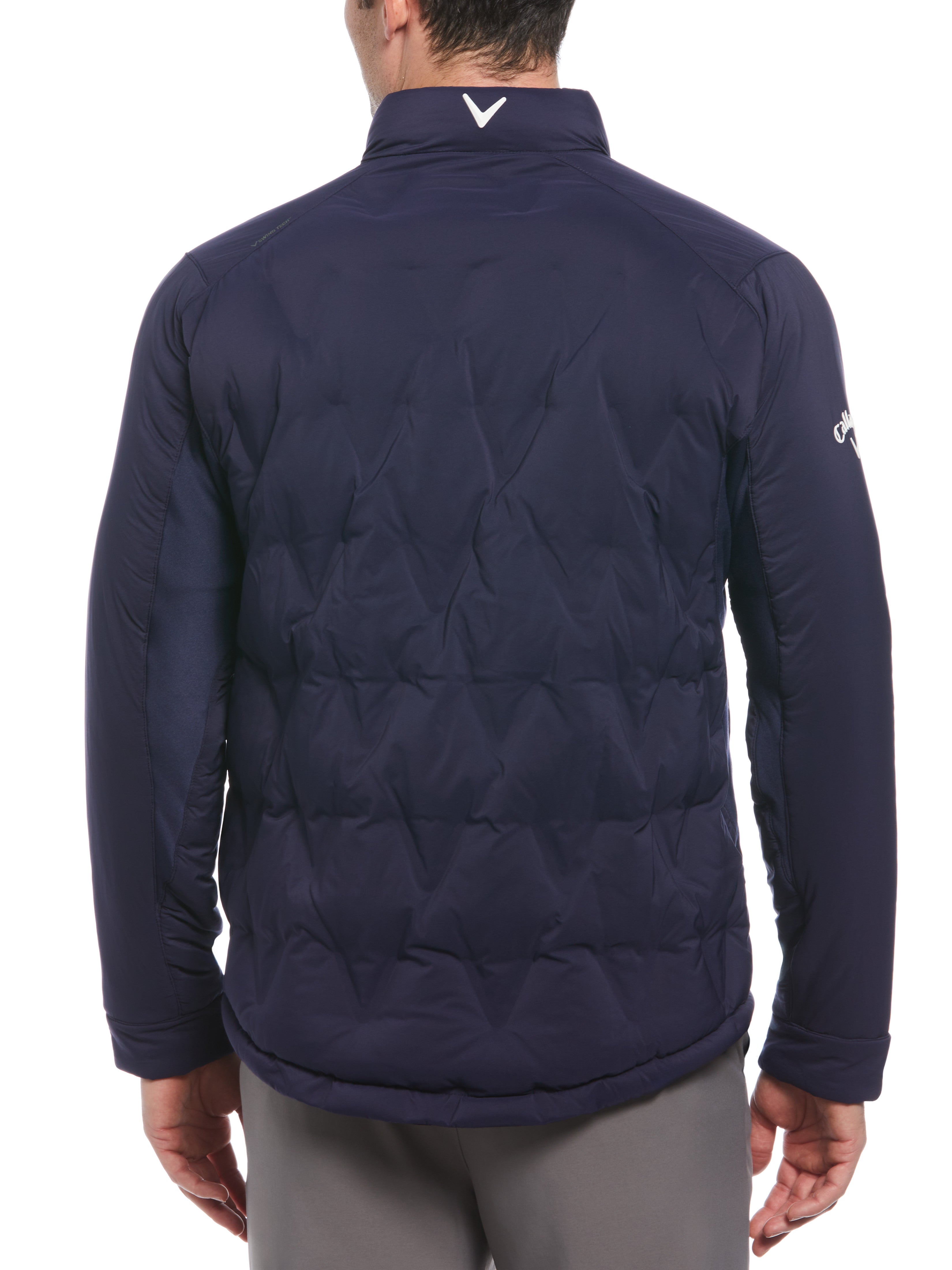 Callaway ネイビー キルティングジャケット XL Mens Welded Chevron Print Full Zip Puffer Golf Jacket – Callaway