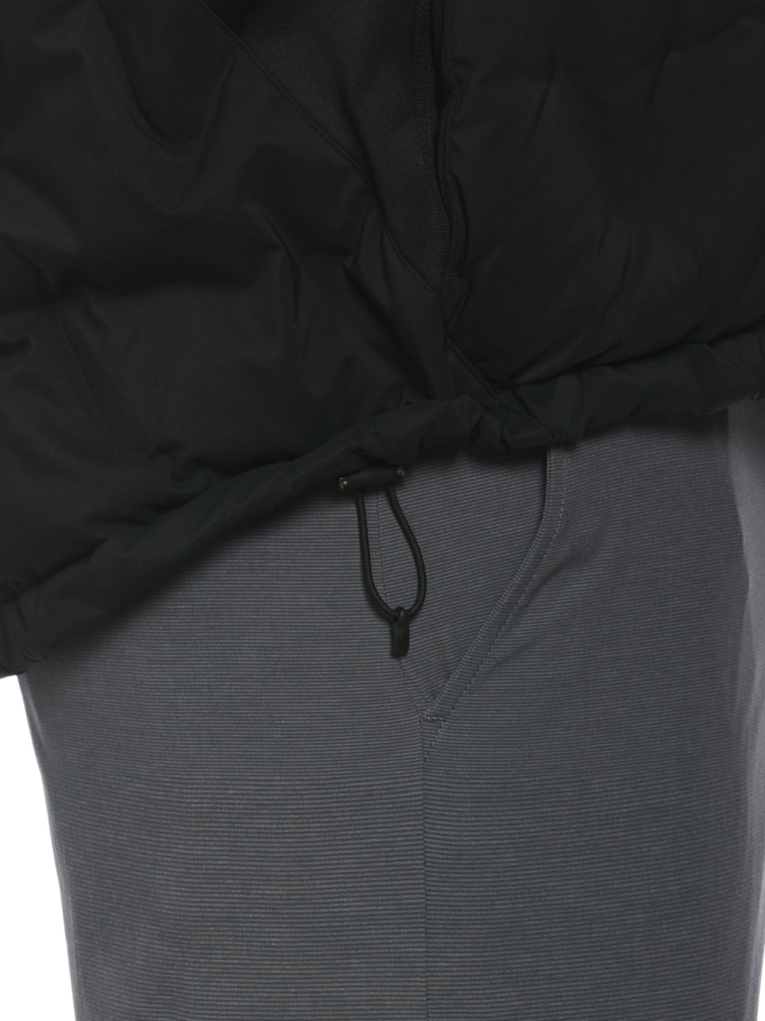 Welded Chevron Print Full Zip Puffer Golf Vest (Caviar) 