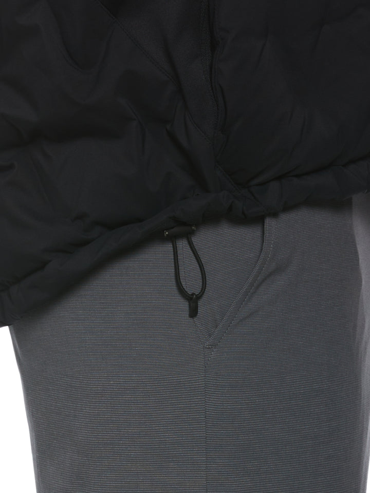 Welded Chevron Print Full Zip Puffer Golf Vest (Caviar) 